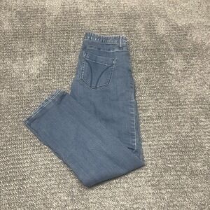 Prana Flannel Lined Boyfriend Jeans Womens 4-27 Blue Organic Cotton Stretch
